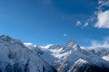 Fototapeta na wymiar Wonderful mountains with snow in winter