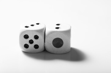 dice on white