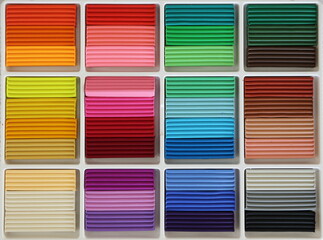 rainbow color palette in a pack of colored plasticine