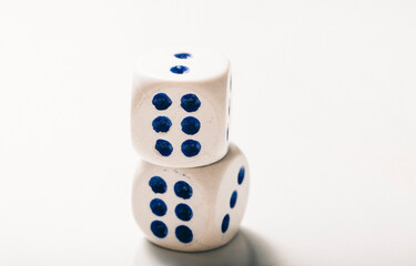 dice on white background