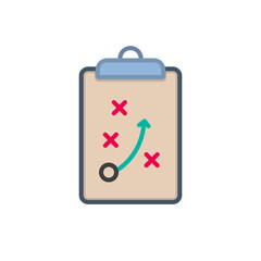 Strategy and Tactics Board Color Vector Icon