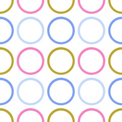 Geometric simple seamless circle dots pattern for fabrics and textiles and cards and linens and kids and wrapping paper