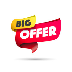 Big Offer Shopping Vector Label