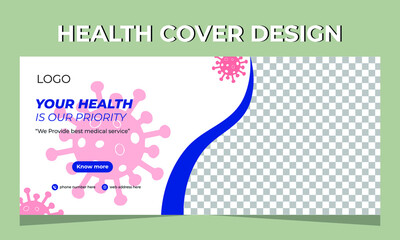 Covid-19 Template banner and cover ads, can use for social media