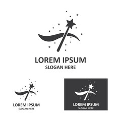 magic wand icon logo vector illustration design template