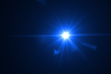 lens flare effect on black background