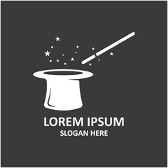 magic wand icon logo vector illustration design template