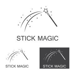 magic wand icon logo vector illustration design template © Mujiyono