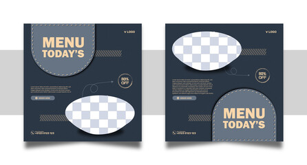 food poster sale social media promotion and instagram banner poster post template design