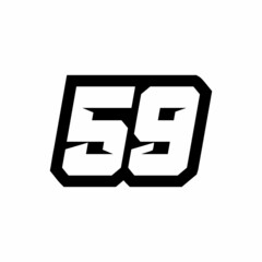 Racing number 59 logo design