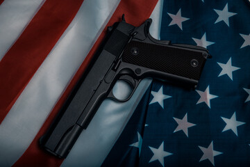 Colt government 1911 with U.S. AIR FORCE uniform background