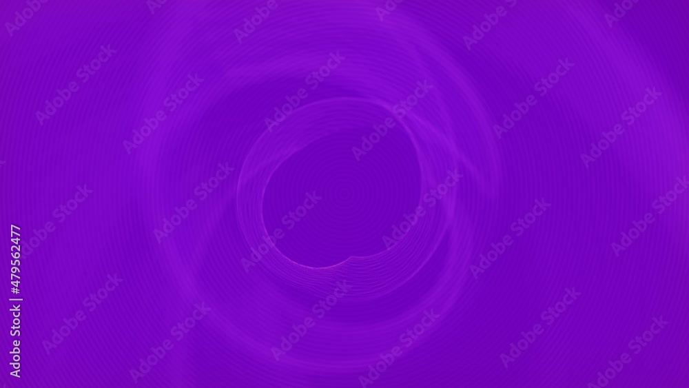 Poster Endless wavy swirl of pink lines on violet background. 3d render loop animation