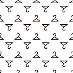 Abstract vector art white gray hanger seamless pattern
