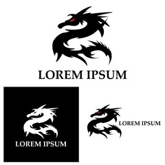 Dragon vector icon illustration logo