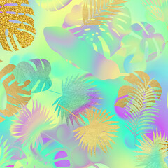 Fototapeta na wymiar Modern colorful summer background. Tropical leather pattern. Abstract backdrop