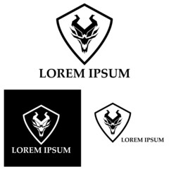 Dragon vector icon illustration logo