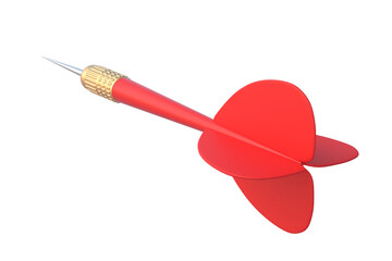Single dart isolated on white background. 3d render