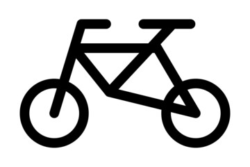 Silhouette icon of bicycle. Vector about traffic.