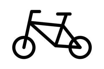 Fototapeta na wymiar Simple icon of a black bicycle. Vector.