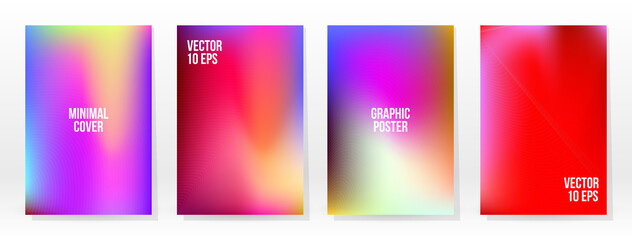 Minimal Poster. Pastel Soft. Rainbow Gradient Set
