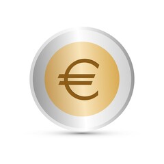 The European Union euro coin symbol