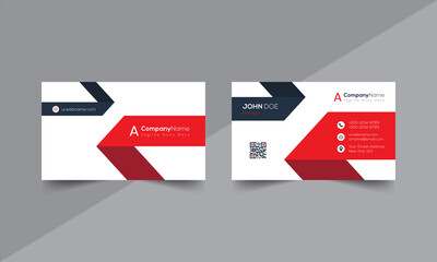 Modern business card template. Flat design vector abstract creative - Vector illustration