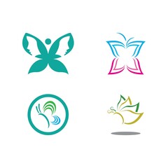 Obraz premium Butterfly logo icon vector design