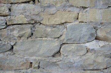 stonework of the wall, background of gray stones