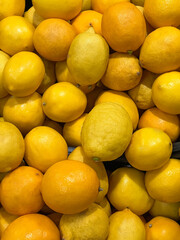 Fresh ripe lemon fruit background 