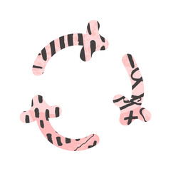 Recycling sign artistic isolated on white background