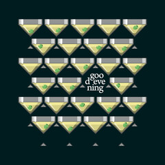 Good weekend evening poster design for cocktail lover