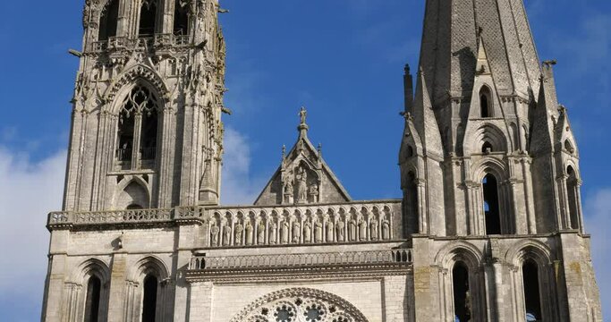 The Notre Dame cathedral, Chartres, Eure et Loir, France