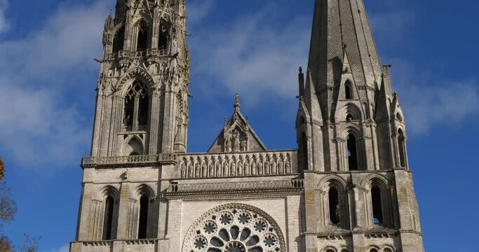 The Notre Dame cathedral, Chartres, Eure et Loir, France