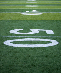 50 Yard line of an American Football Field