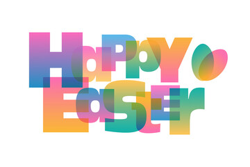 Happy easter gradien color