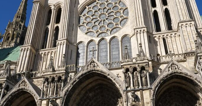 The Notre Dame cathedral, Chartres, Eure et Loir, France