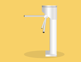 Manual Turnstile Entrance. Entrance Security System, Access Concept