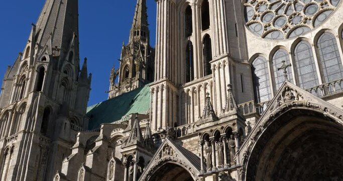 The Notre Dame cathedral, Chartres, Eure et Loir, France