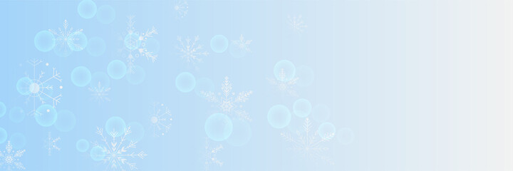Winter background Blue Snowflake design template banner