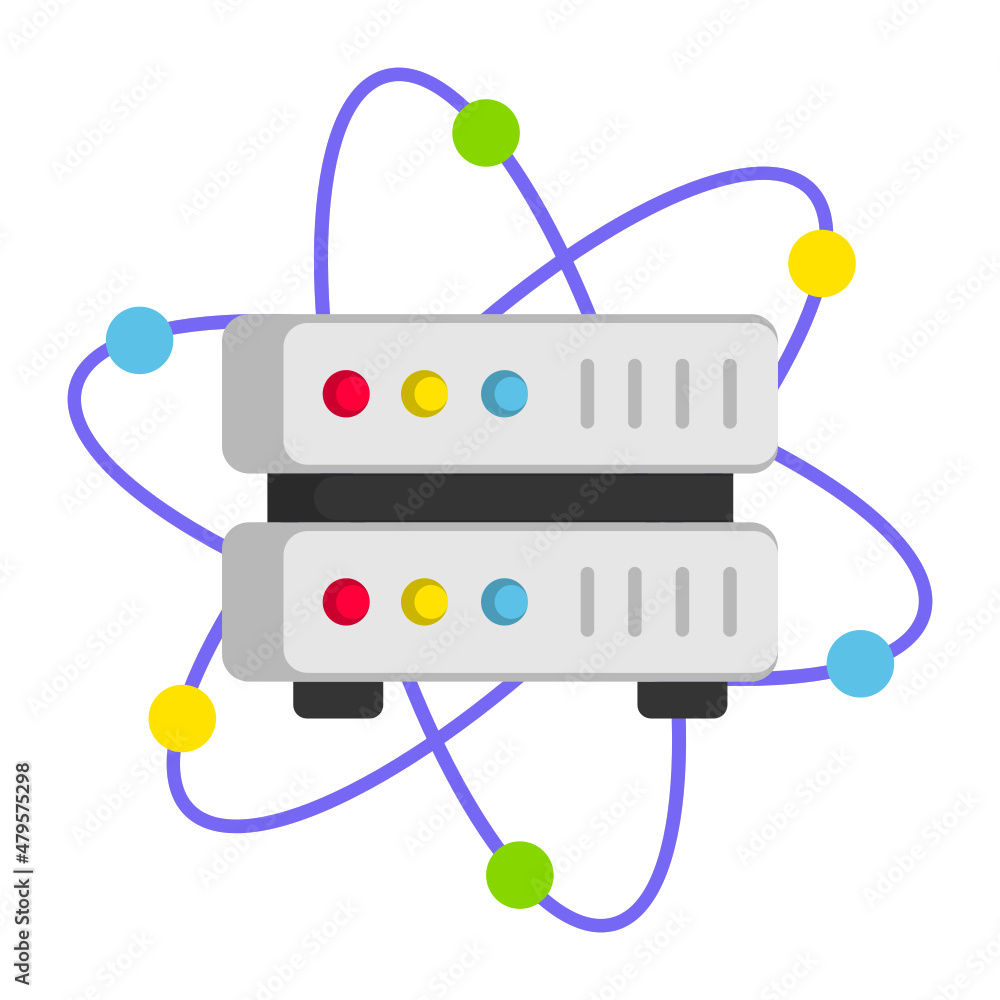 Aufkleber data science concept vector color icon design, big data symbol, business intelligence sign,web hosti