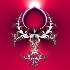 abstract art, mosaic pattern, symmetric and geometric shapes