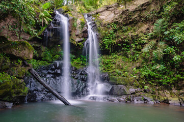 Fototapeta na wymiar Sapan waterfall nan Thailand.Sapan is Small and tranquil Village in the mountain.