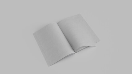 White magazine on clean background