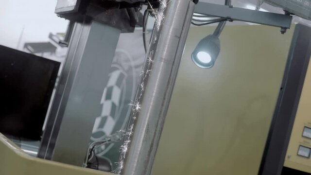 Wire EDM (Electrical discharge machining) process provides high precision for cutting of metal and is applicable to any conductive material. Accompanied by the scattering of sparks at the cutting site