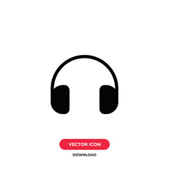 Headphones icon vector. Headset sign