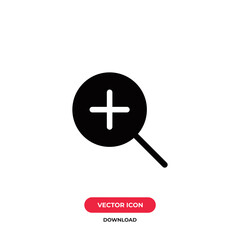 Fototapeta premium Zoom in icon vector. Zoom sign