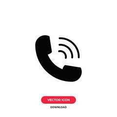 Fototapeta premium Phone call icon vector. Call sign