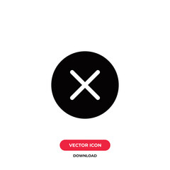 Obraz premium Close icon vector. Cancel sign