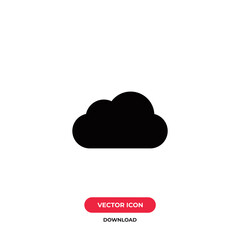 Cloud icon vector. Weather sign