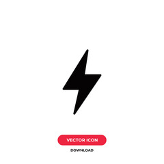 Flash icon vector. Thunder sign
